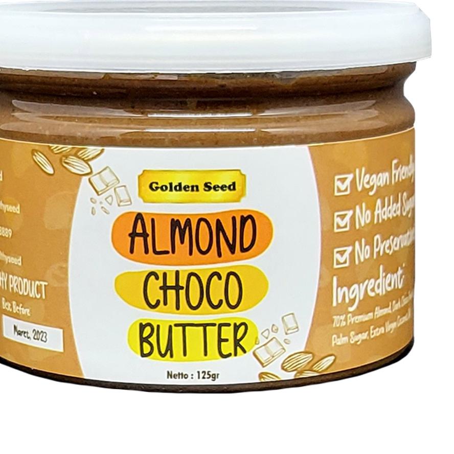 

COD SELAI ALMOND COKLAT 125 GRAM PREMIUM - ALMOND CHOCO BUTTER GLUTEN FREE - VEGAN