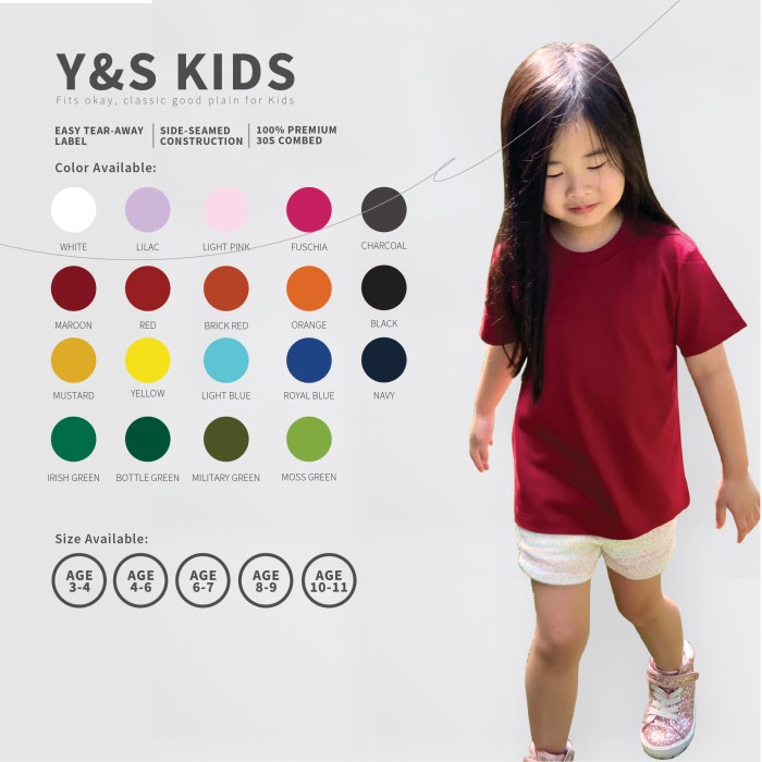 MURAH -Kaos Polos ULTRaSOFT basic anak kids yarn spindle - Merah, 6-7th- 1.2.23