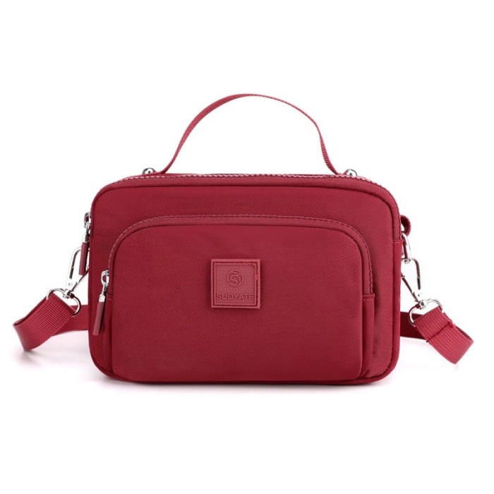 Tas selempang wanita asli suoyate - tas jinjing sling bag cewek S5524 - Maroon