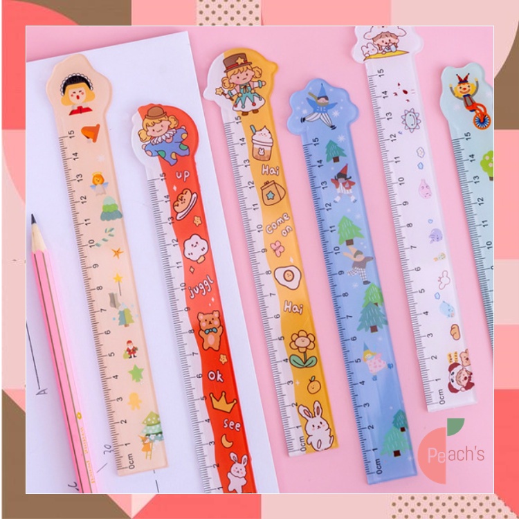 

PEACHs - S6069 Penggaris Lucu 15 Cm / Penggaris Plastik Funny Karakter / Penggaris Sekolah Kantor / Penggaris Bermotif Lucu