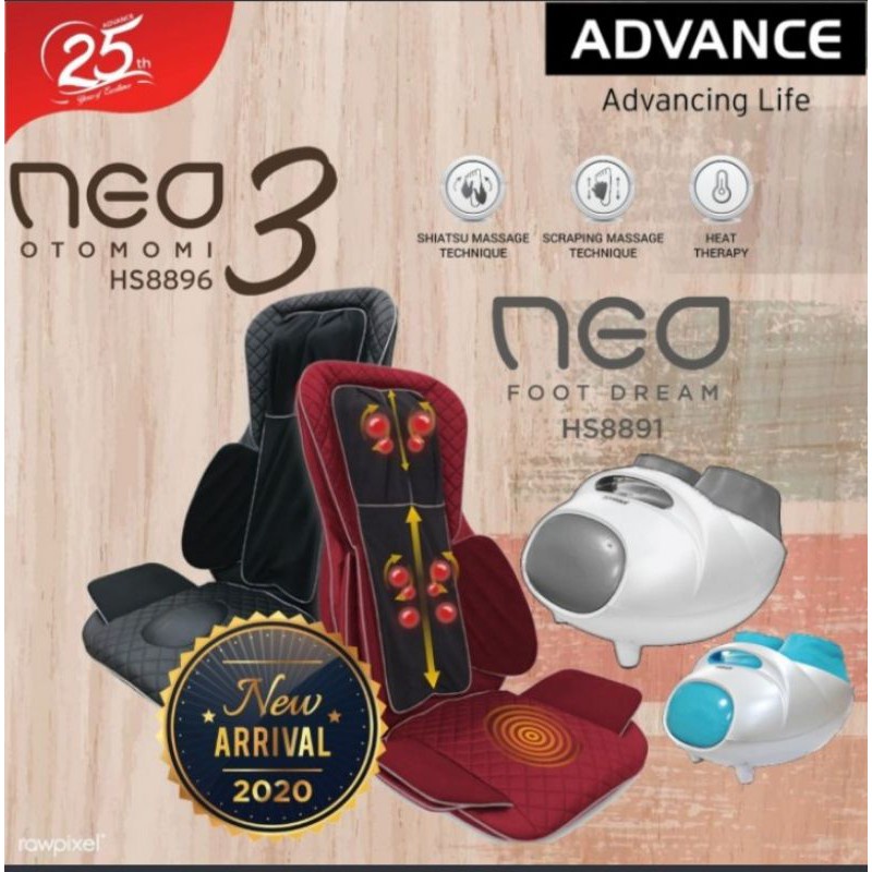 ALAT PIJAT PORTABLE ADVANCE + ALAT PIJAT KAKI ADVANCE/NEO OTOMOMI³ + NEO FOOT DREAM