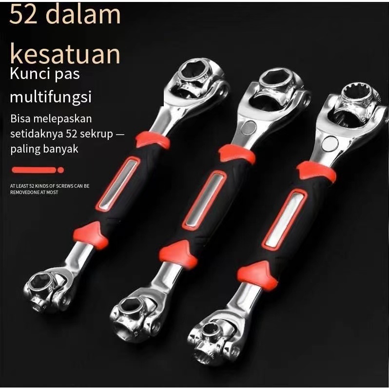 Kunci Pas Lengan Universal, Kunci Pas Lengan Universal/8 In 1 Multi-fungsi/52 Dalam 1 Heksagonal Bun
