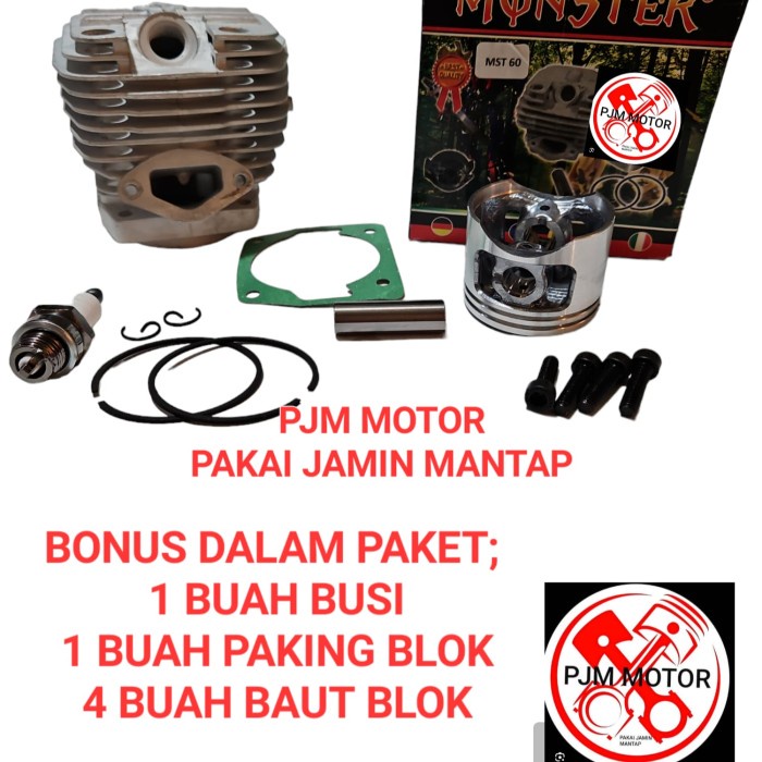 MST6000 cylinder block assy blok komplit mesin chainsaw 5800 46mm 60cc