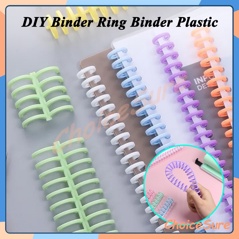 

Ring Binder Plastik Spiral 30 Lubang / Buku Cincin Pengikat Kertas Buku Album / DIY Binder Ring Binder Plastic