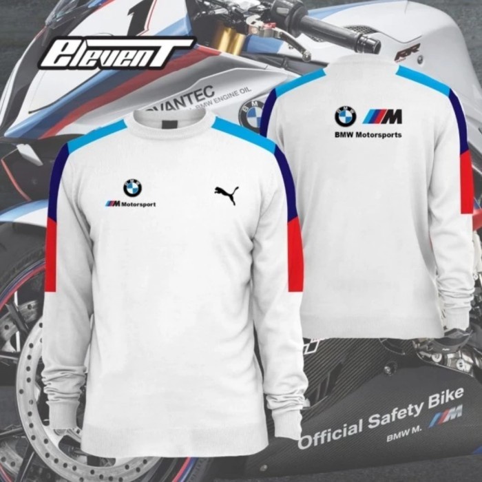 C.J52 Tshirt Kaos Baju Katun Lengan Panjang BMW IM Power Motorrad Sport