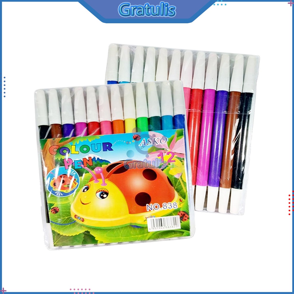

SPIDOL WARNA COLOUR PEN [12PCS - NO.838] / ALAT TULIS GAMBAR MENGGAMBAR / PERLENGKAPAN MEWARNAI / ALAT MEWARNAI ANAK SEKOLAH