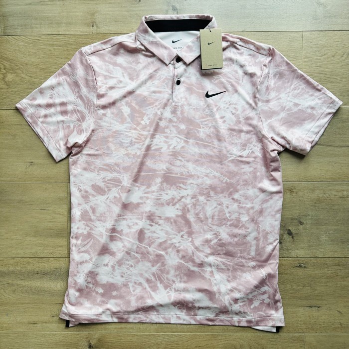 Nike Dri-Fit Tour Solar Floral Polo Pink Baju Golf Original