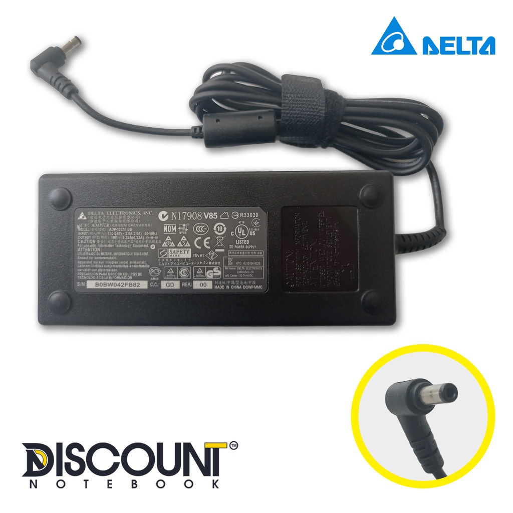 ADAPTOR | ADAPTER CHARGER LAPTOP LITE-ON / DELTA 19V 6.3A