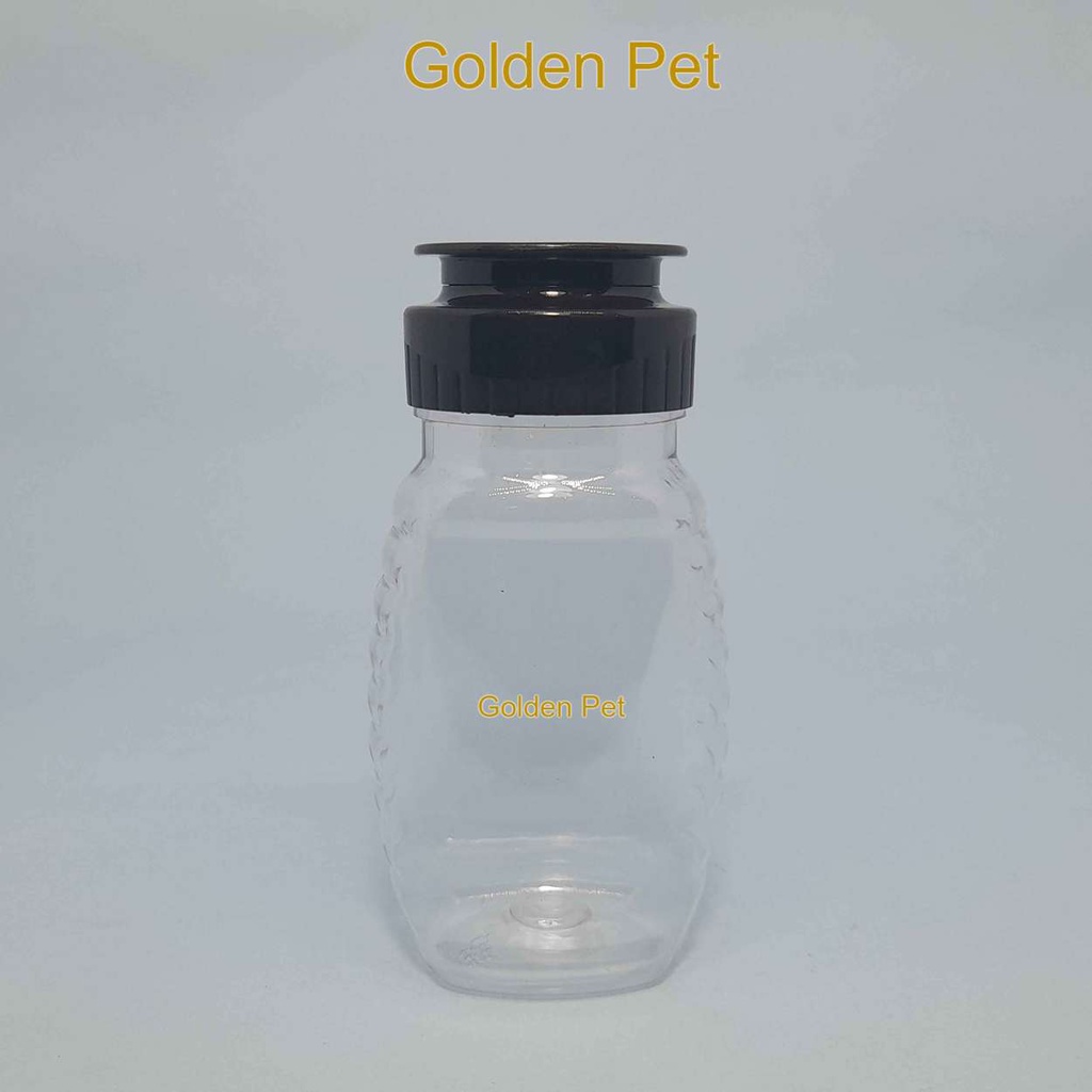 Botol 100 ml Madu TJ Oval Tutup Kuning Hitam / Botol Madu 100ml / Botol Plastik Madu