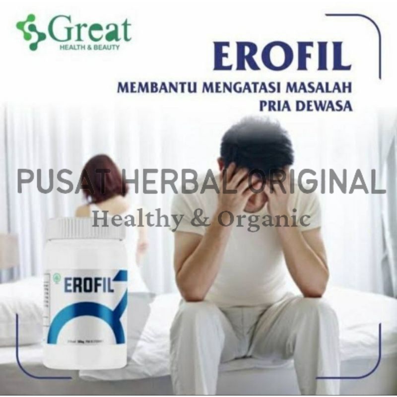 EROFIL Obat Erofil Asli Original Obat Herbal Pria Vitalitas Bergaransi Berkuslitas( Gratis Ongkir)