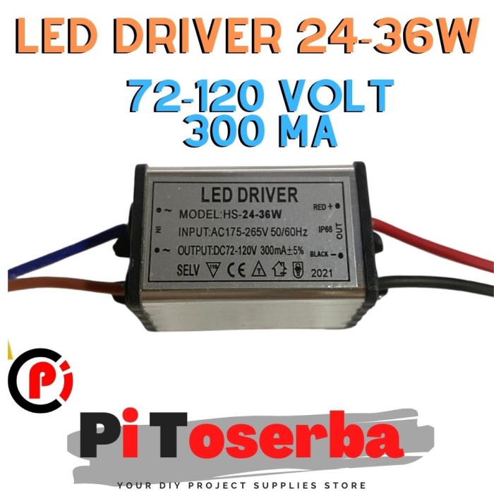 LED Driver High Power LED HPL 24 sampai 36 W Watt Waterproof Aquarium