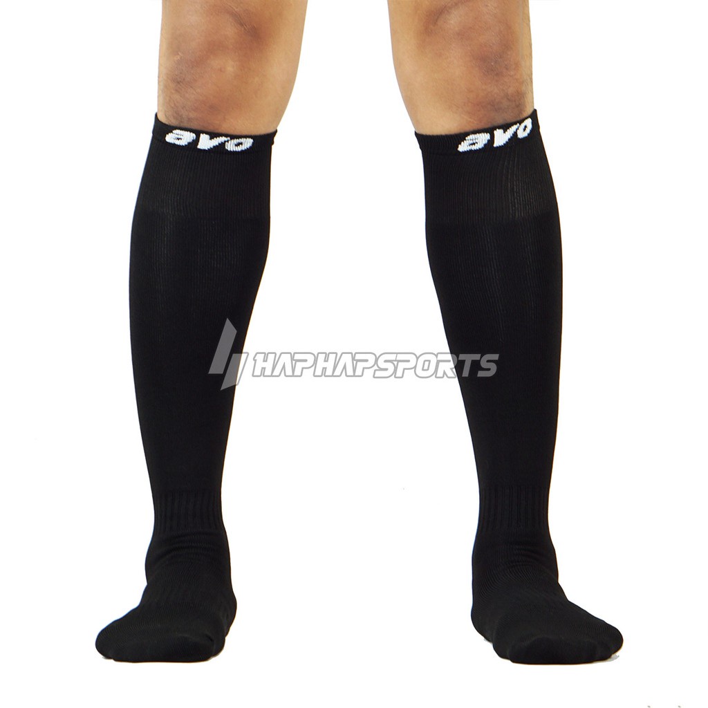Kaos Kaki Bola AVO R1 Nylon Hitam & Putih