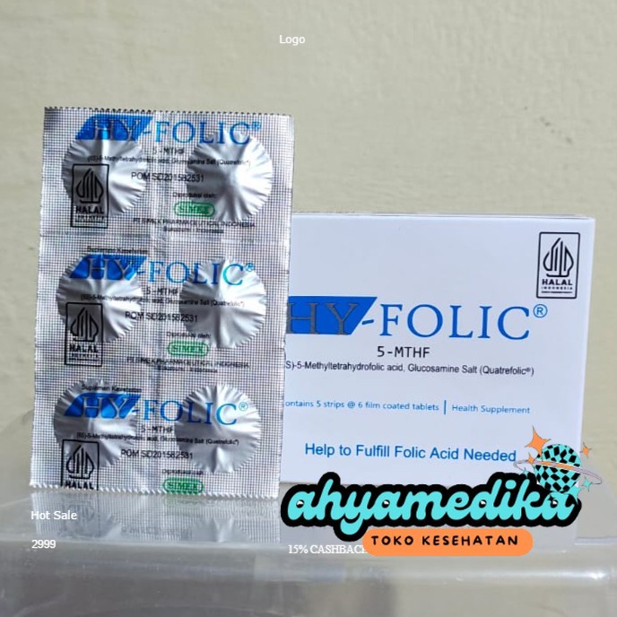 (BISA COD)- hy folic Tablet // Hyfolic // Hy-folic 1 PER strip 6 tablet ORIGINAL