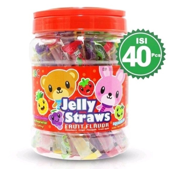 

[isi 40 Pcs] ABC Jelly Fruit Straws - Jeli Rasa Aneka Buah Cemilan ala Korea