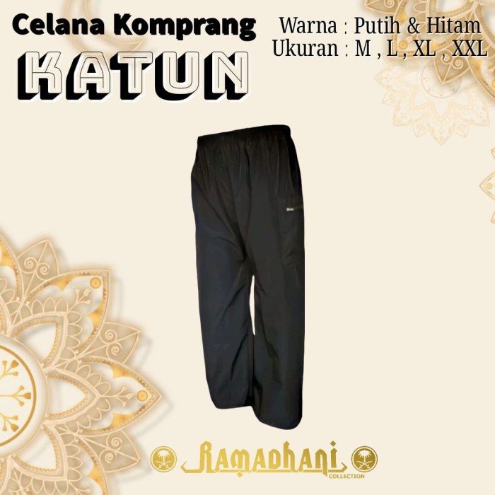 Celana Komprang Sirwal Haji Bahan Katun - Putih