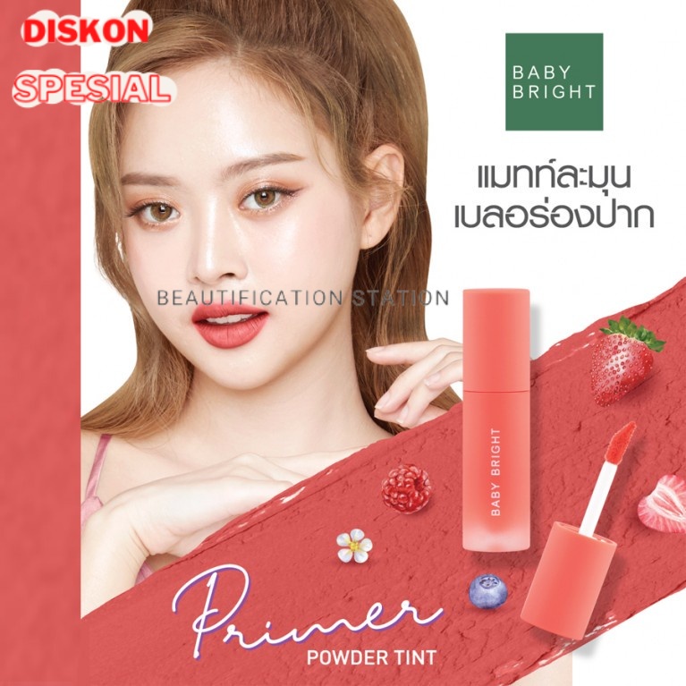 BABY BRIGHT Primer Powder Tint Lip Tint Matte Pigmented Original Thailand | Beautification Station