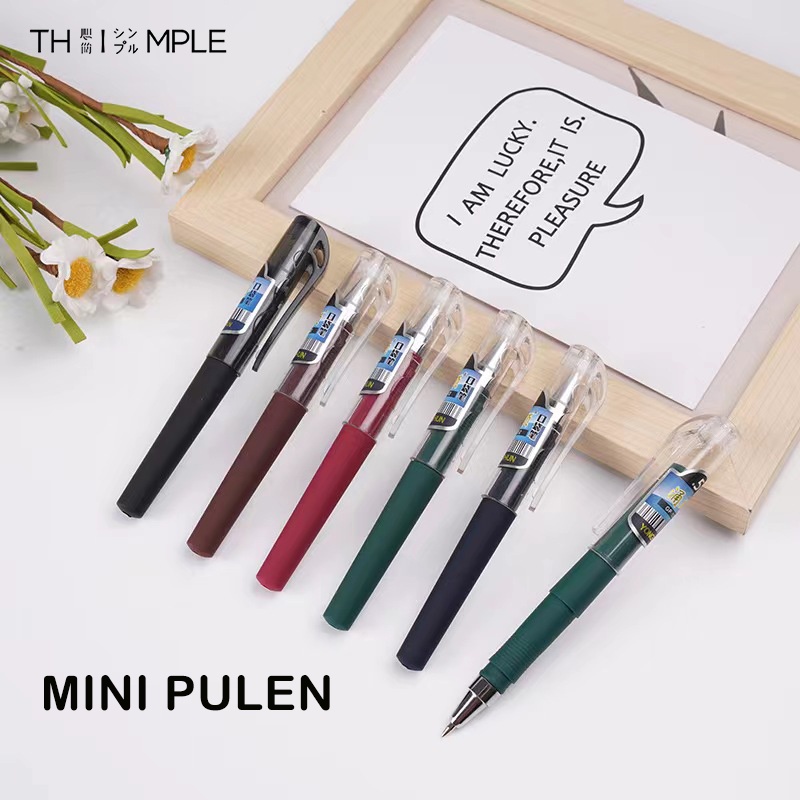 

Pocket mini pen gel 0.5mm black ink portable signature Pulpen kenko signpen korean macaron Bullpoin alat tulis Pena sekolah kantor -THIMPLE