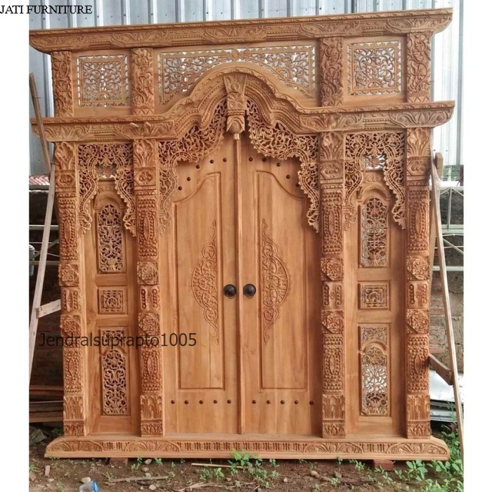 Termurah Pintu Gebyok Ukir Jepara Bahan Kayu Jati Rumah Klasik Termurah