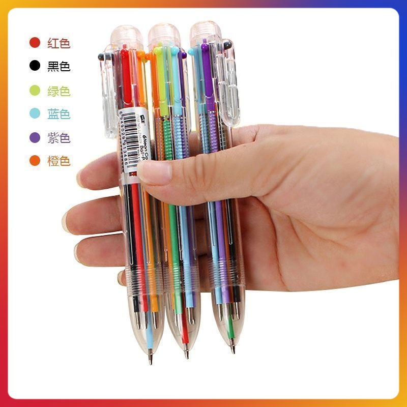 

Pulpen transparan 6 warna/pena gel transparan 6 warna