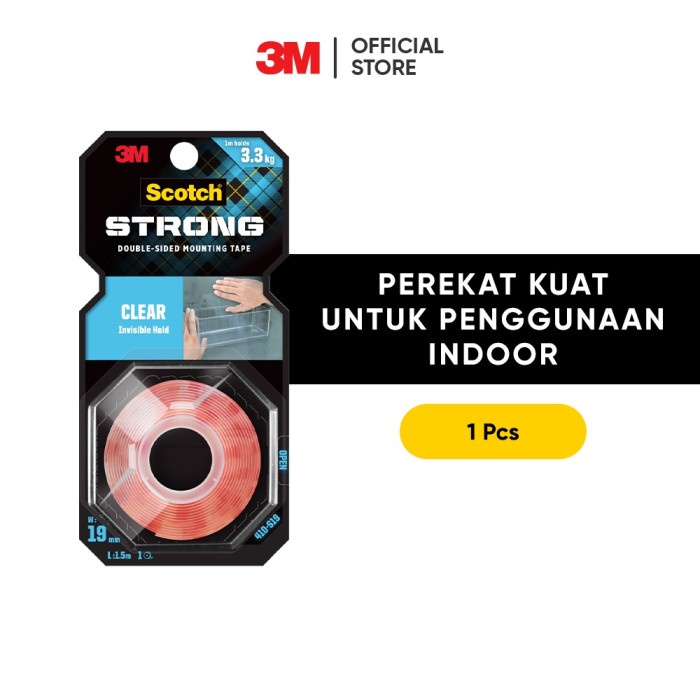 

3M Scotch Double Sided Perekat Clear 410-S19 1,5 m