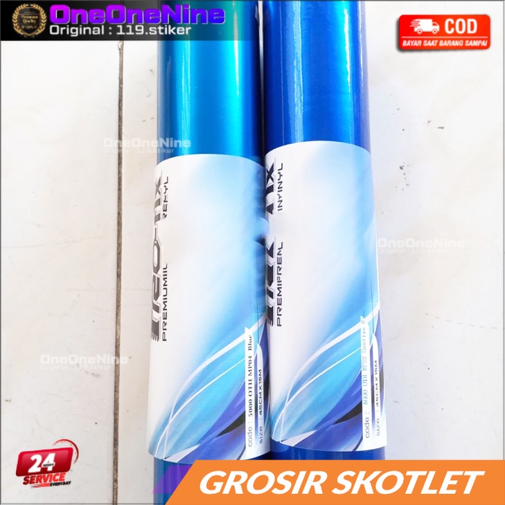 Skotlet Biru Candy Metalik - Biru Muda, Biru Tua Metalik, Profix Skotlet Motor MP-04 MP-22 - Biru Tu