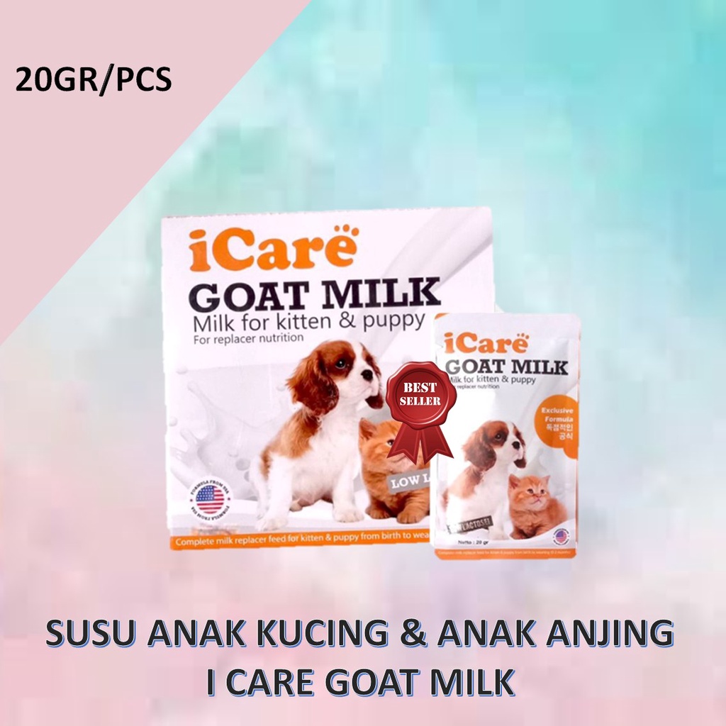 iCare Goat Milk Ecer 20gr Susu Kambing Untuk Kucing dan Anjing