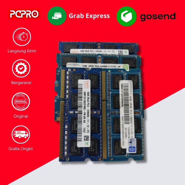 RAM RAMAXEL 4GB DDR3 12800S RAM 4GB DDR3 12800S RAM BERGARANSI