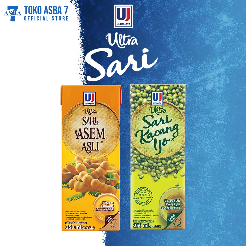 

ULTRA SARI KACANG IJO & SARI ASEM ASLI 250ML