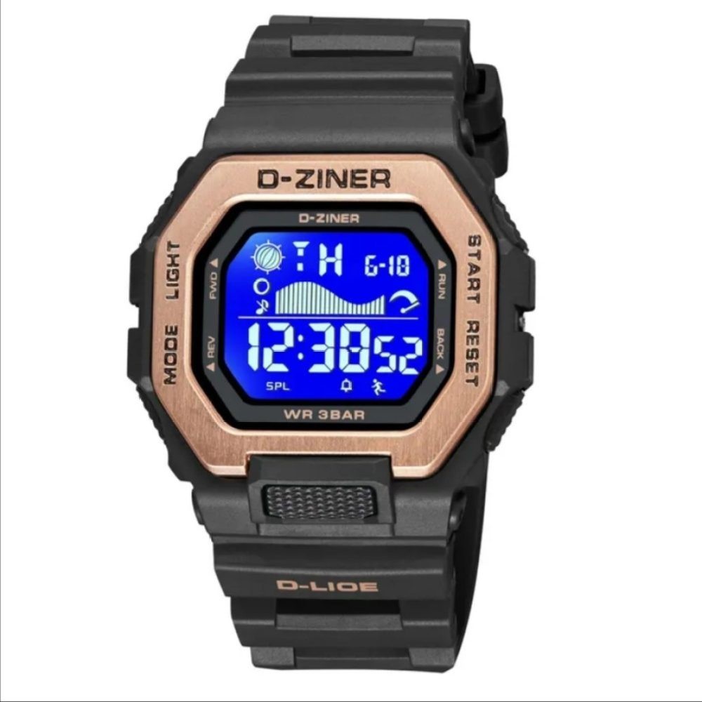 Buy 1 Get 1   Terbaru Terfavorit Jam Tangan Pria Dan Wanita Dziner 8318 Digital Water Resistant 30m