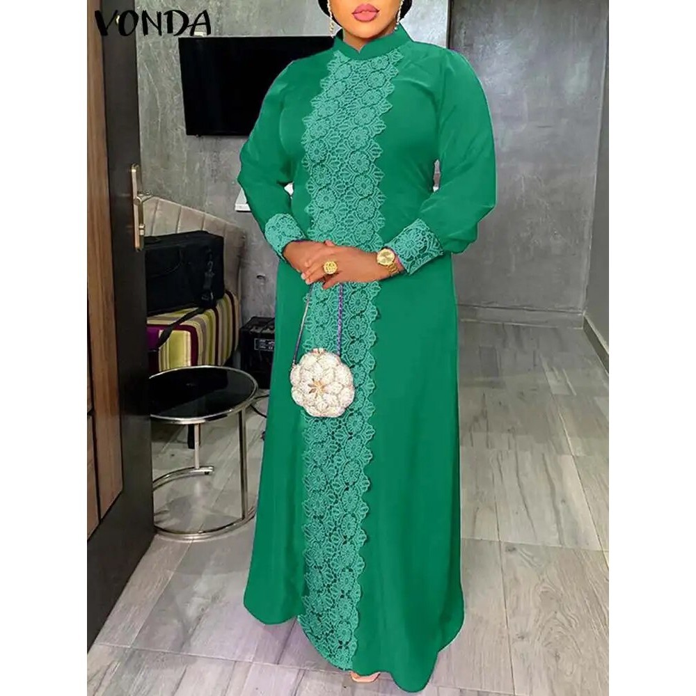 Evening Party Dress Women Robe Elegant Long Sleeve Party Maxi Long Dresses 2023 VONDA Casual Vestido