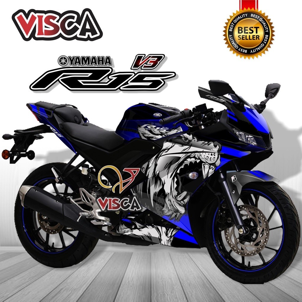 Decal R15 V3 Full Body Keren Stiker R15 V3 Full Body Keren Striping R15 V3 Terbaru Serigala