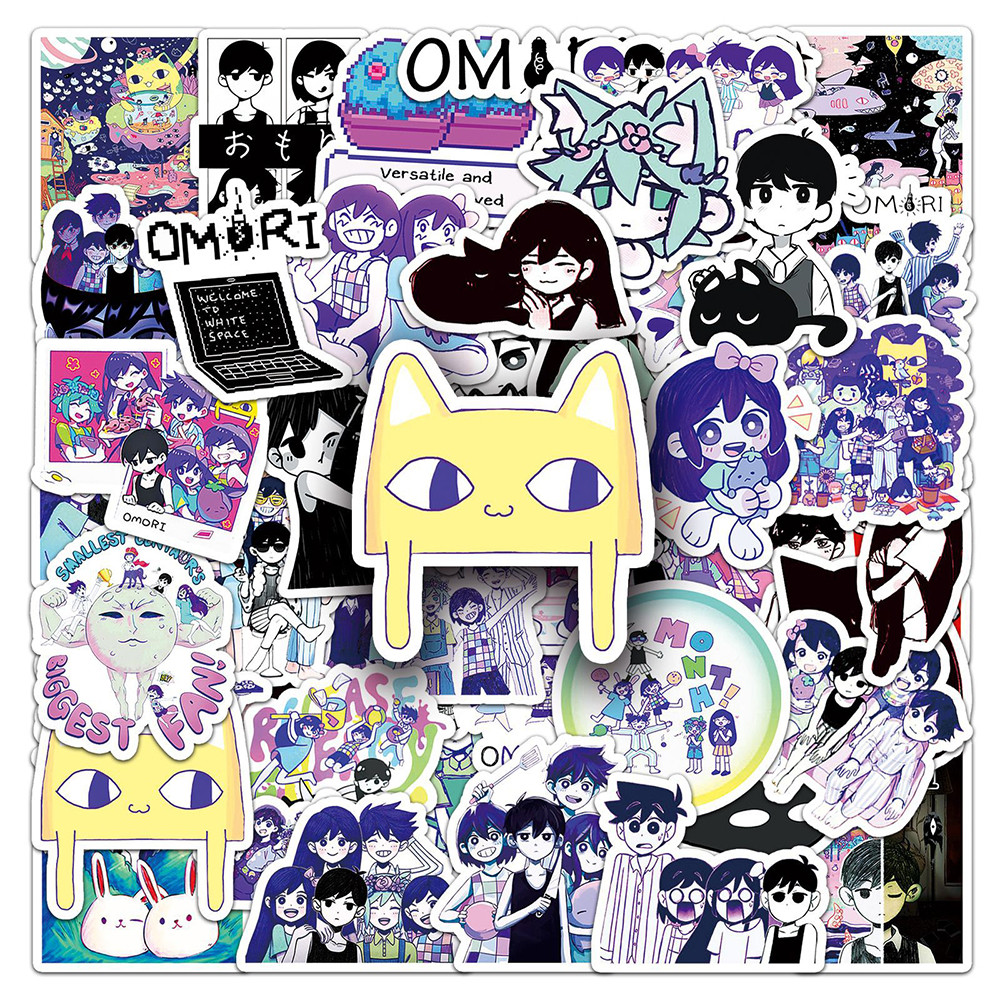 

10/30/50pcs Cute Omori Stickers Graffiti Game Cartoon Decal DIY Motorcycle Laptop Stationery Waterproof Decoration Decals Toy