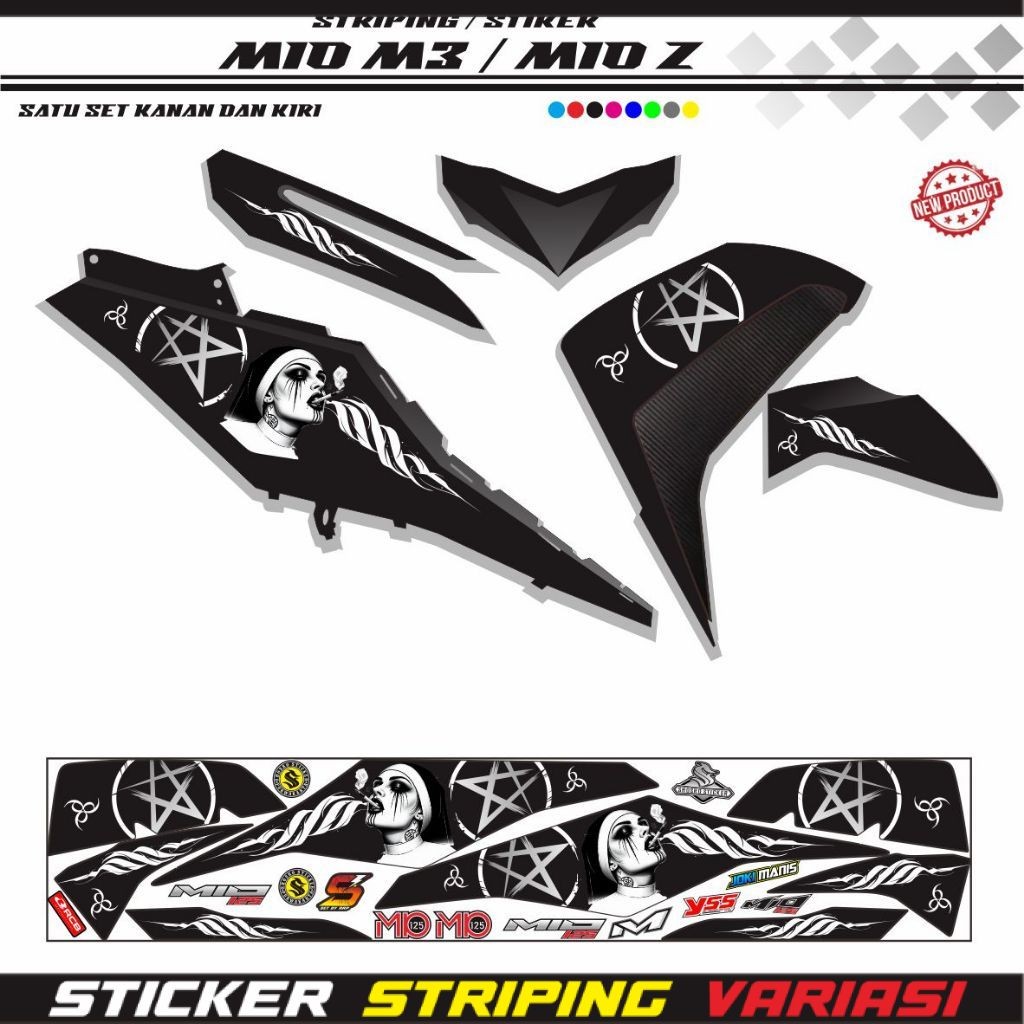 STRIPING MIO M3 / STIKER  STRIPING KEREN MOTOR MIO Z KEREN