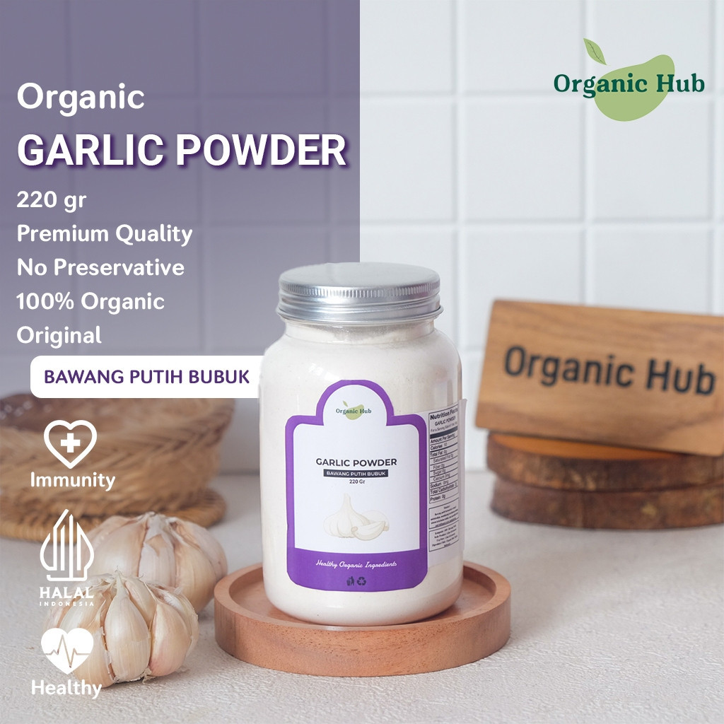 

Organic Hub Garlic Powder Rempah Bubuk Bawang Putih Premium Quality Original Tanpa Pengawet 220 gr