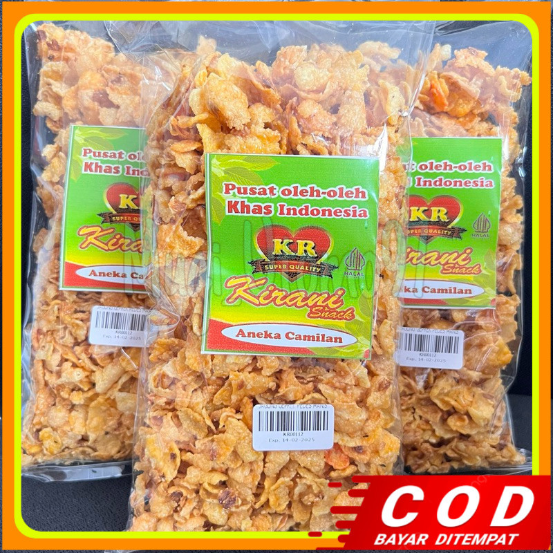 

Keripik Jagung Geprek Gurih Pedas Manis