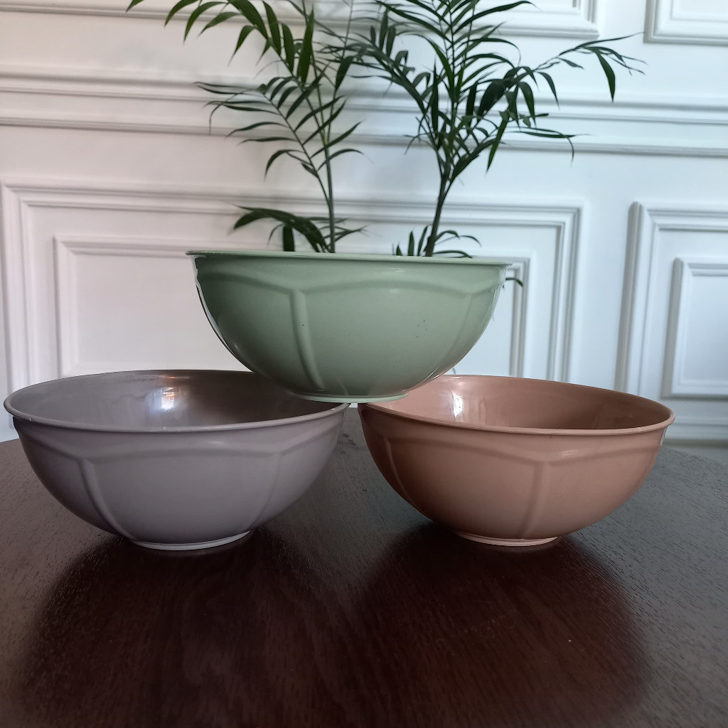 (12pcs) Mangkok Plastik Bakso/ Mangkok Sup/ Mangkok Hidangan prasmanan mamie