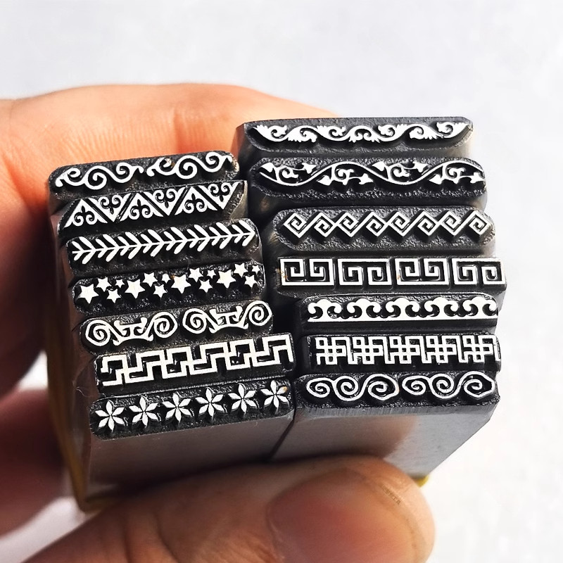 

3x19mm Border Flower Design Jewelry Making Punch DIY Bracelet Leather Silver Gold Pressing Metal Stamp Steel Puncher Craving