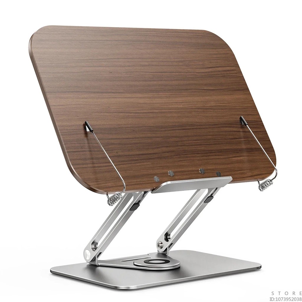 

Foldable and Adjustable 360° Rotating Book Stand, Multifunctional Holder for Books, Tablets, Portable Reading stand