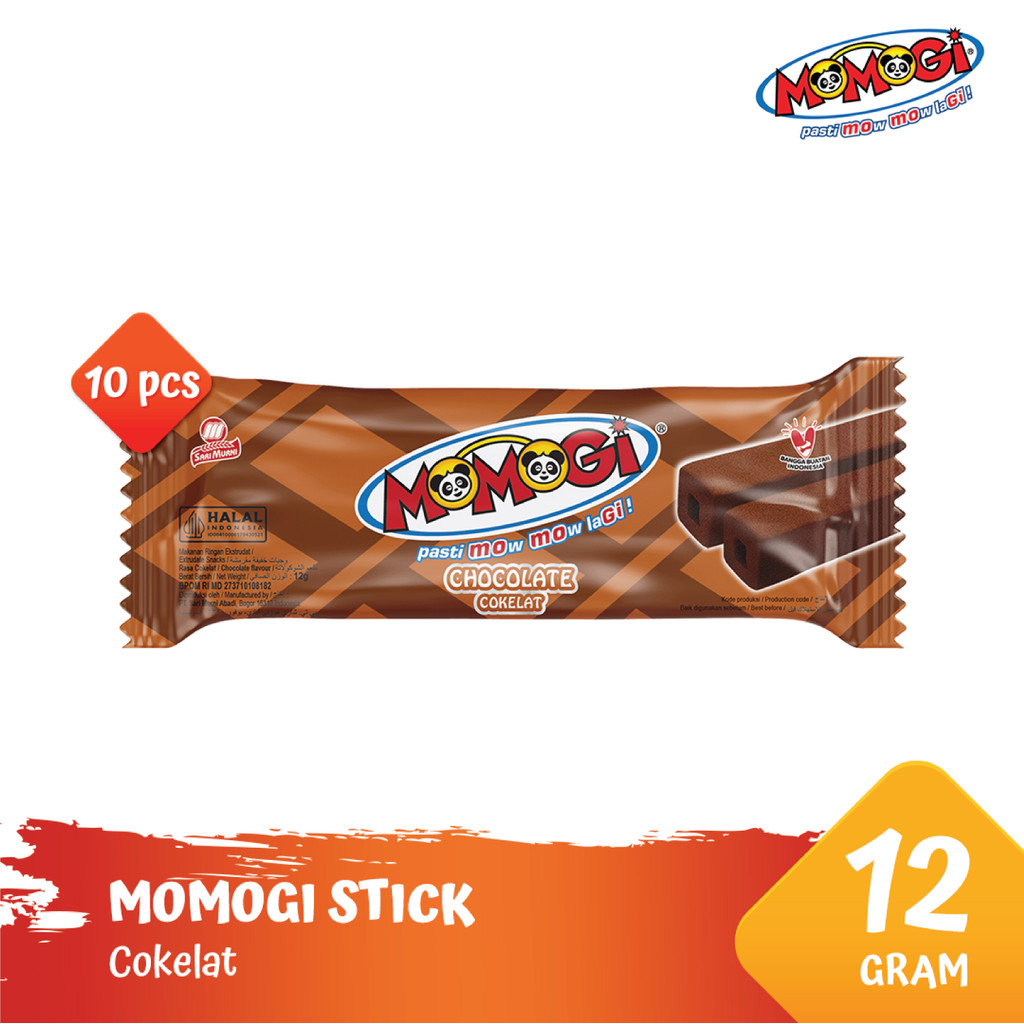 

Momogi Stick Snack Makanan Ringan 12gr - Coklat [1 Box @ 10 Pcs]