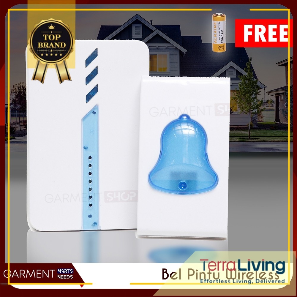 Bel Pintu Wireless Listrik Baterai Door Bell 18 Musik Bel Rumah Tanpa Kabel Waterproof Merek KOTAKIN