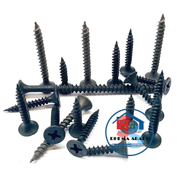 RHEMA  Sekrup 50pc Mur Baut Skrup Baja Gypsum Gipsum 2cm 3cm 4cm 5cm 7cm Sekrup gypsum skrup gipsum 