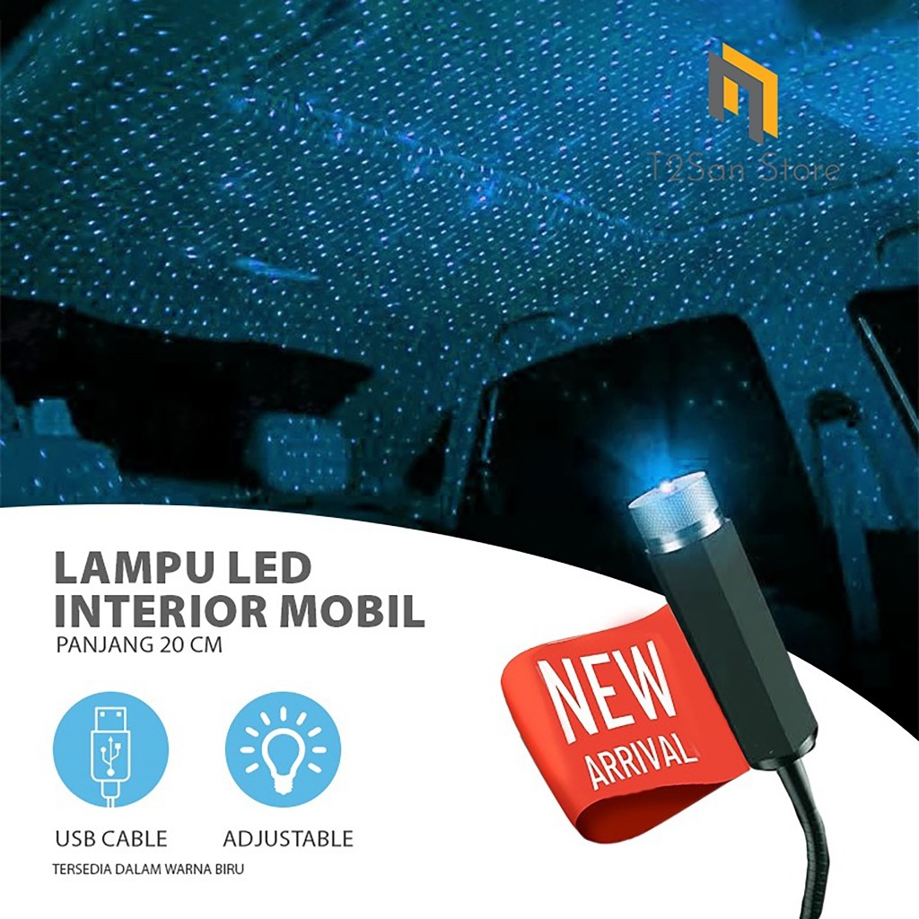 Lampu LED Atap interior Mobil / Lampu Bintang Atap Mobil USB Star Sky Lamp