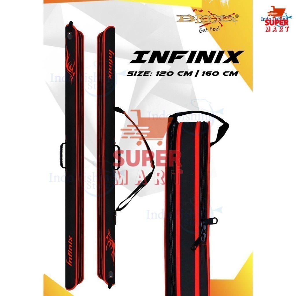 Supermart Surabaya Tas Joran Pancing Blood INFINIX Hardcase 120cm 160cm Tas Mancing Kaku Waterproof 
