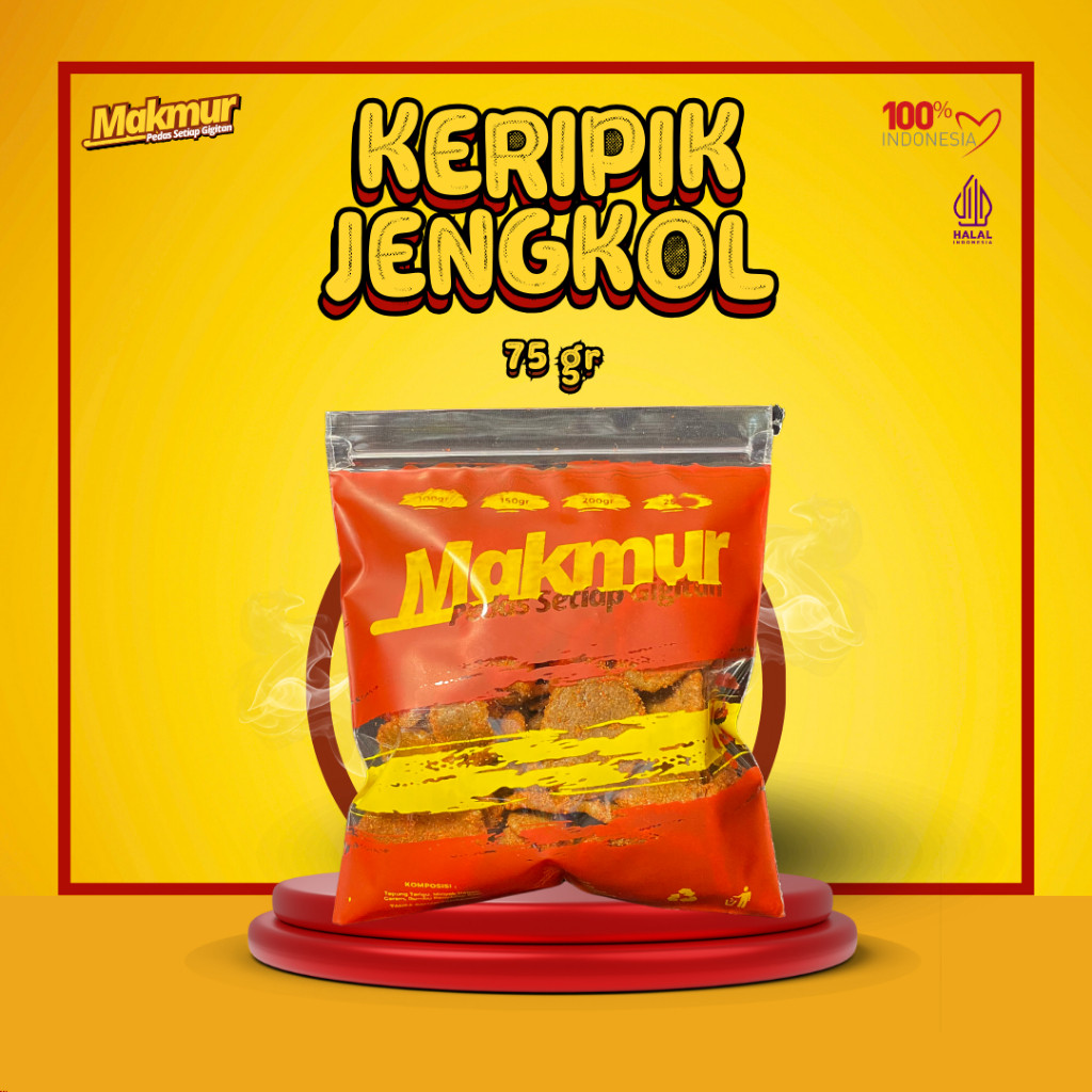 

Makmur Keripik Jengkol Varian Level Pedas - Makanan Ringan Viral