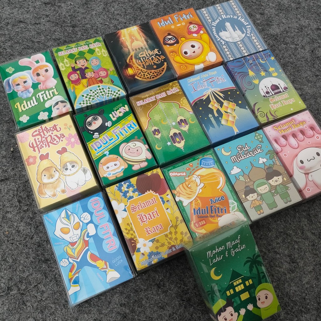 

Amplop Lebaran Idul Fitri isi 50PCS Angpao Karakter Lucu Ramadhan 2025 Kemasan Mika