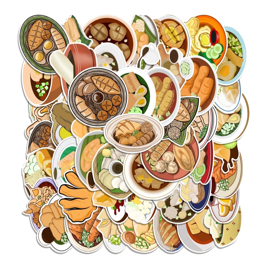 

COD 50 Pcs Stiker PEMPEK CARTOON Lucu Anti Air Untuk Dekorasi Notebook Sepeda Skateboard Handphone