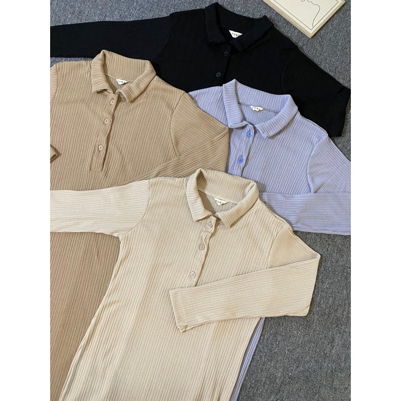 YA66 Pure Polo Dress Knit Busui BIG size