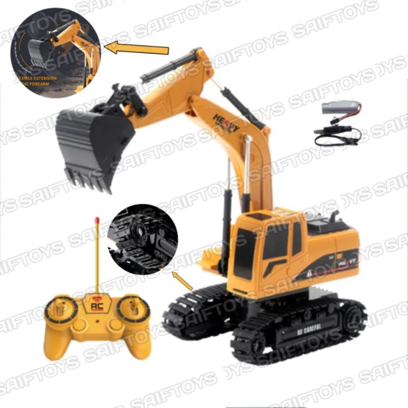 Mainan Truk Remot Beko Kontruksi / Mainan Truk Remot Excavator / Mainan Truk Remot Caruk