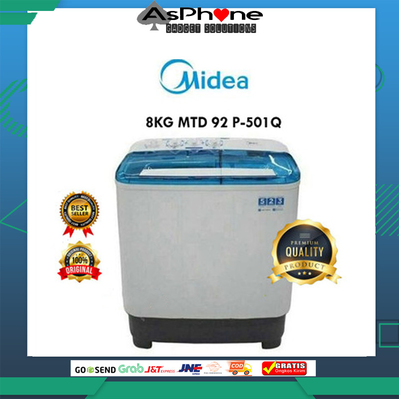 MESIN CUCI MIDEA MTD85P501Q P501Q 8KG 2 TABUNG GARANSI RESMI free ongkir bandar lampung
