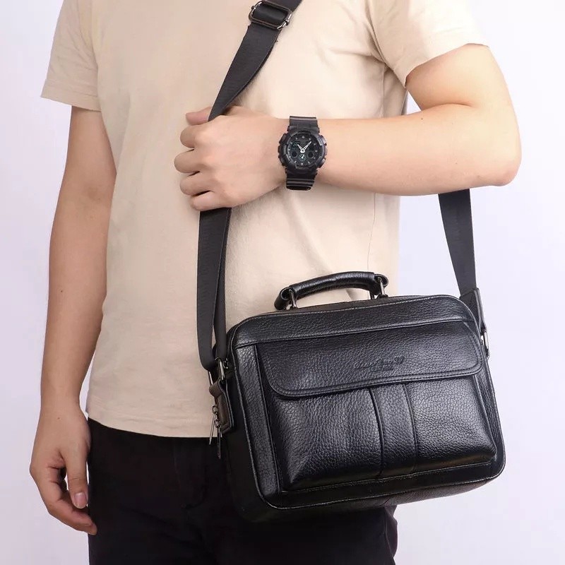 Tas Kerja Tas Selempang Pria Kulit Import Xiao Duo Li 1651 (Free Dustbag) Totebag Tas Tenteng